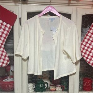 Croft & Barrow Ivory Knit Cardigan